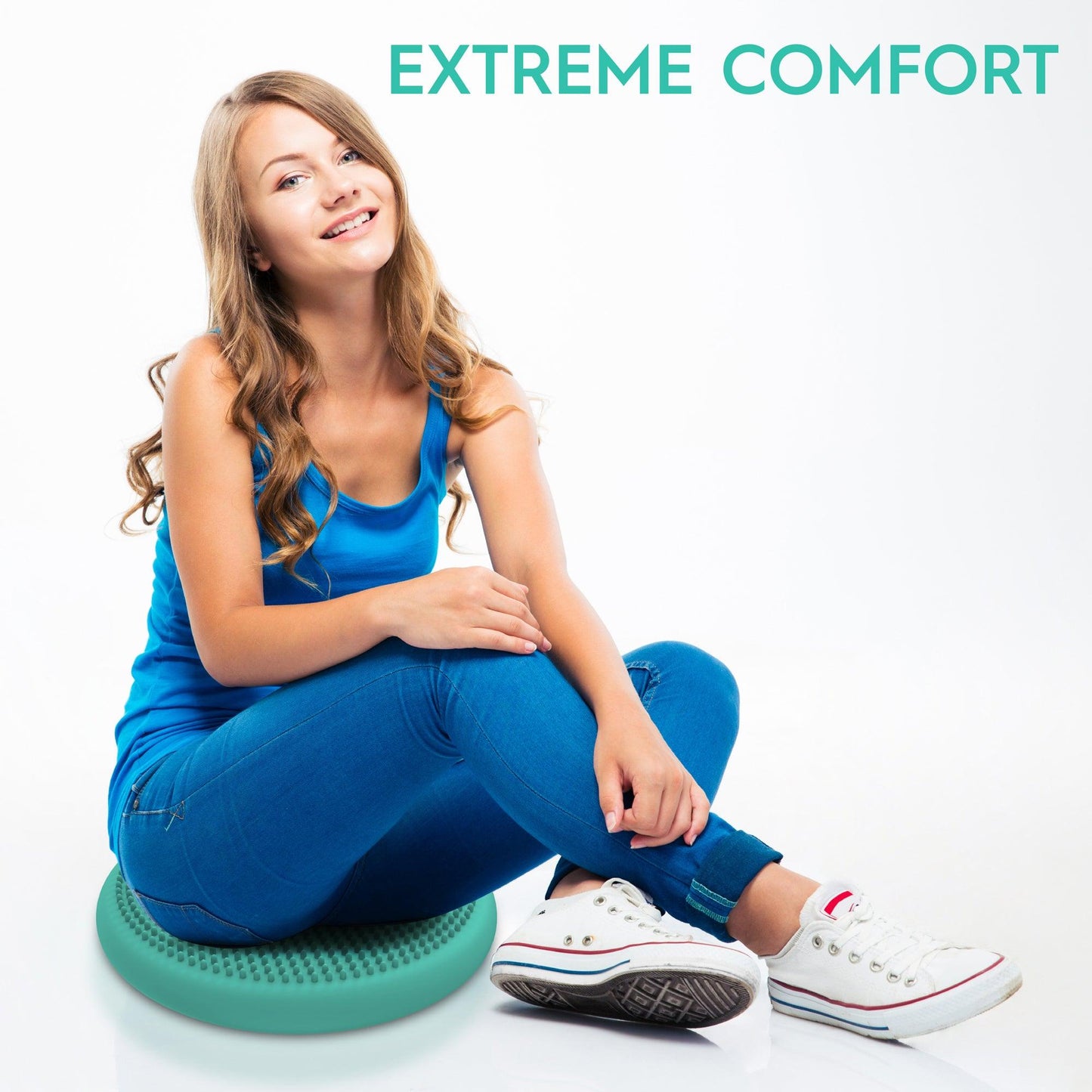 Big Wiggle Seat Sensory Cushion, Mint - Loomini