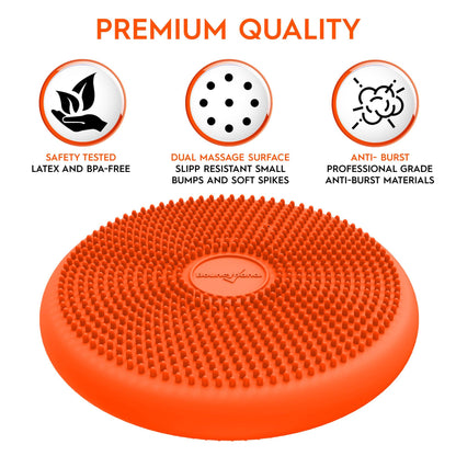 Big Wiggle Seat Sensory Cushion, Orange - Loomini