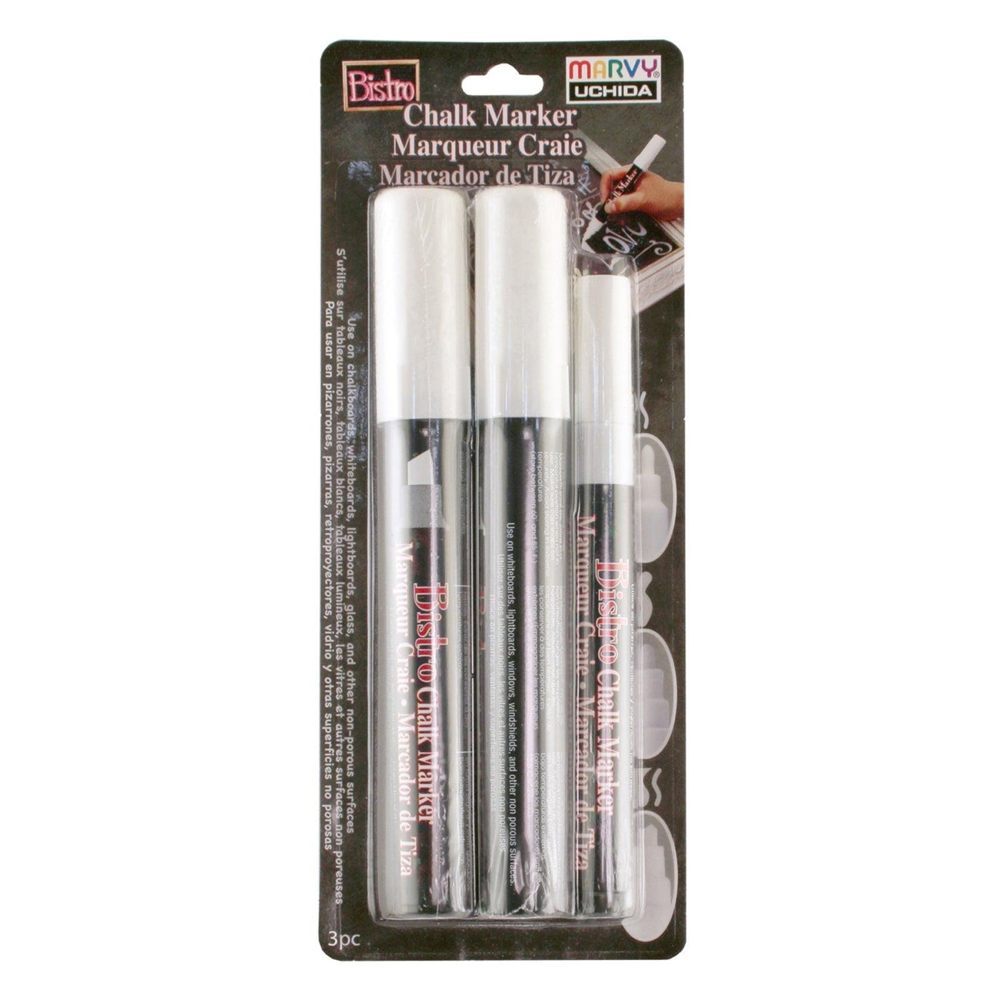 Bistro Chalk Marker Combo Set, 3 Per Set, 2 Sets - Loomini