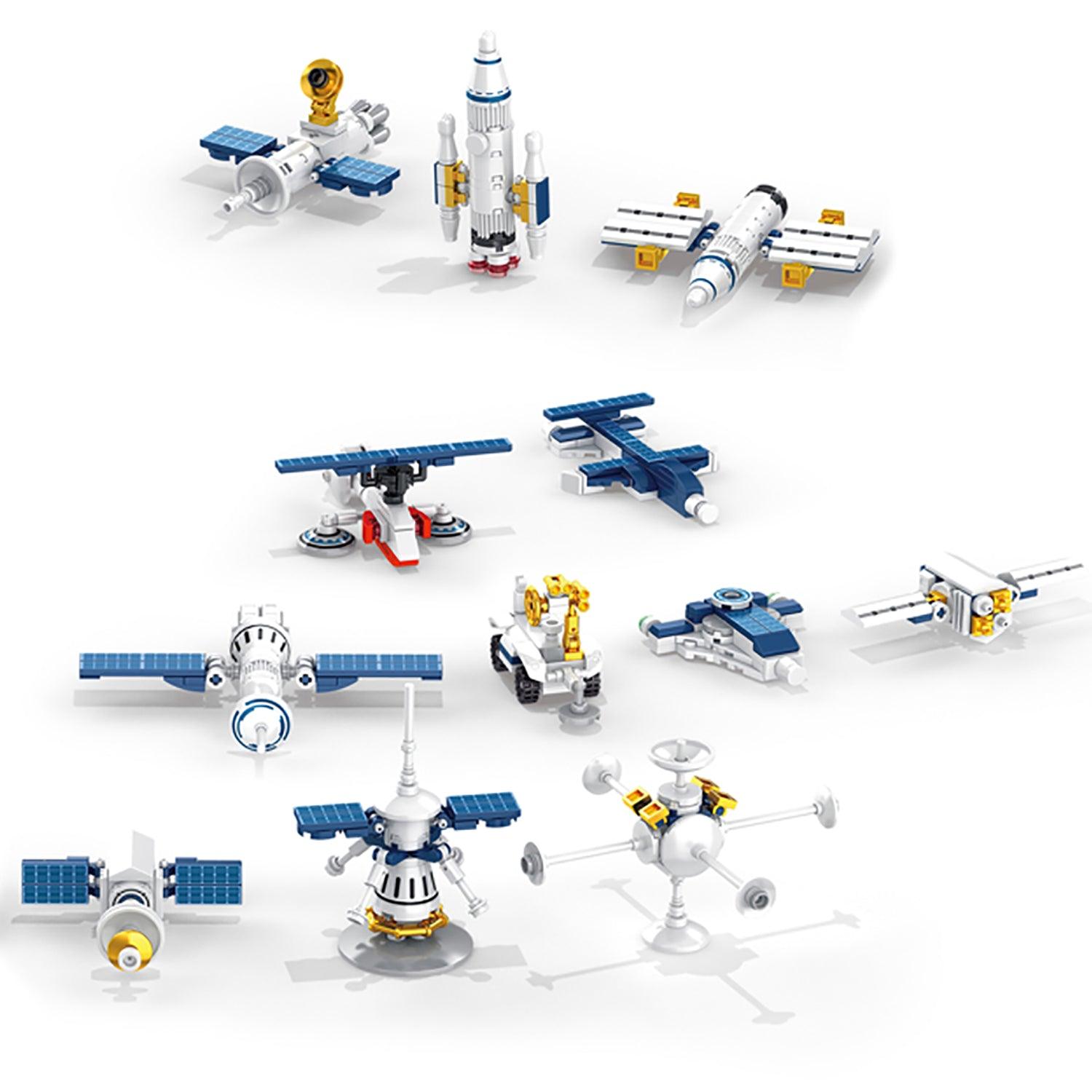 BK07 Aerospace Series Space Station Building Block Set, 573 Pieces - Loomini