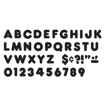 Black 4" Casual Uppercase Ready Letters®, 6 Packs - Loomini