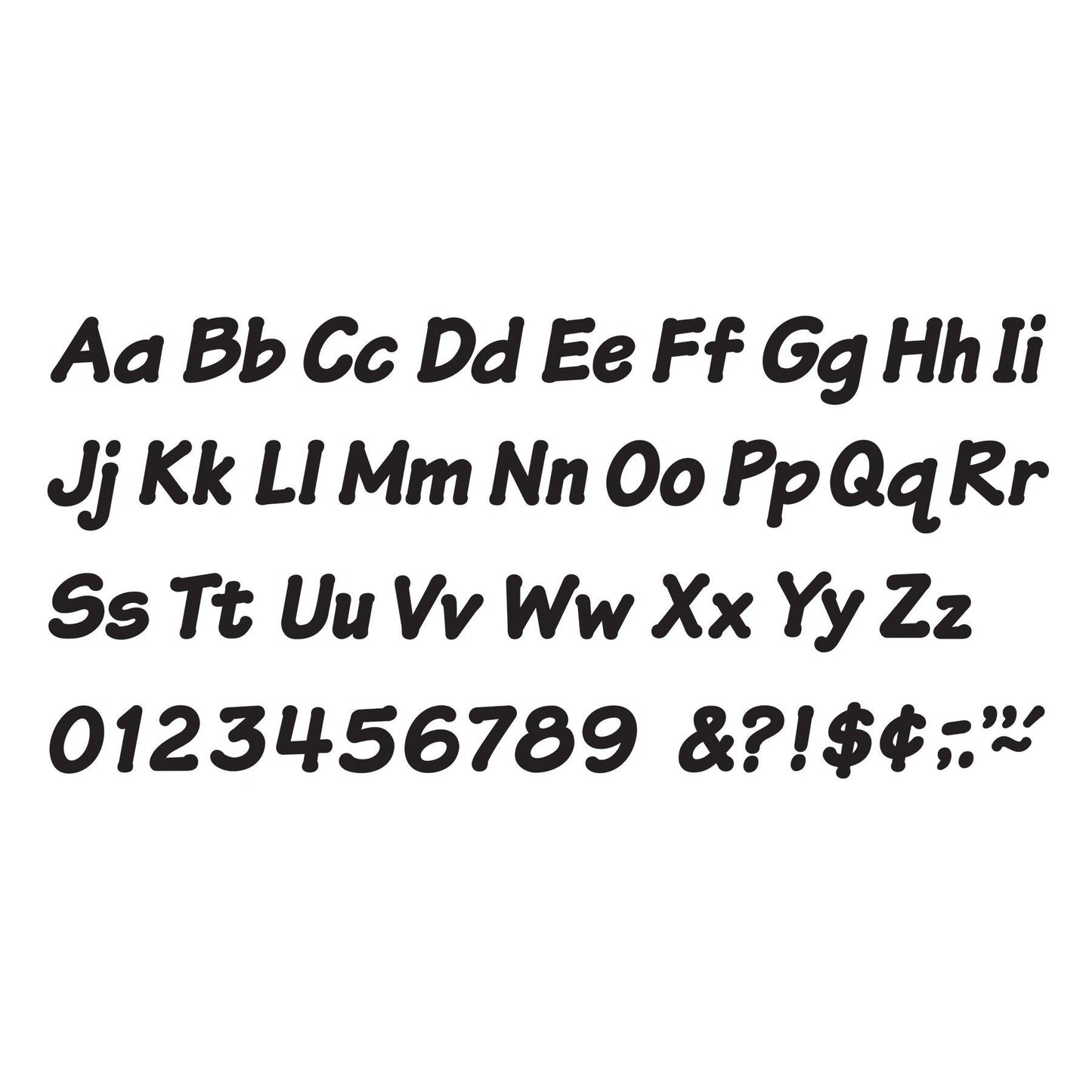 Black 4-Inch Italic Uppercase/Lowercase Combo Pack (EN/SP) Ready Letters®, 193 Per Pack, 3 Packs - Loomini