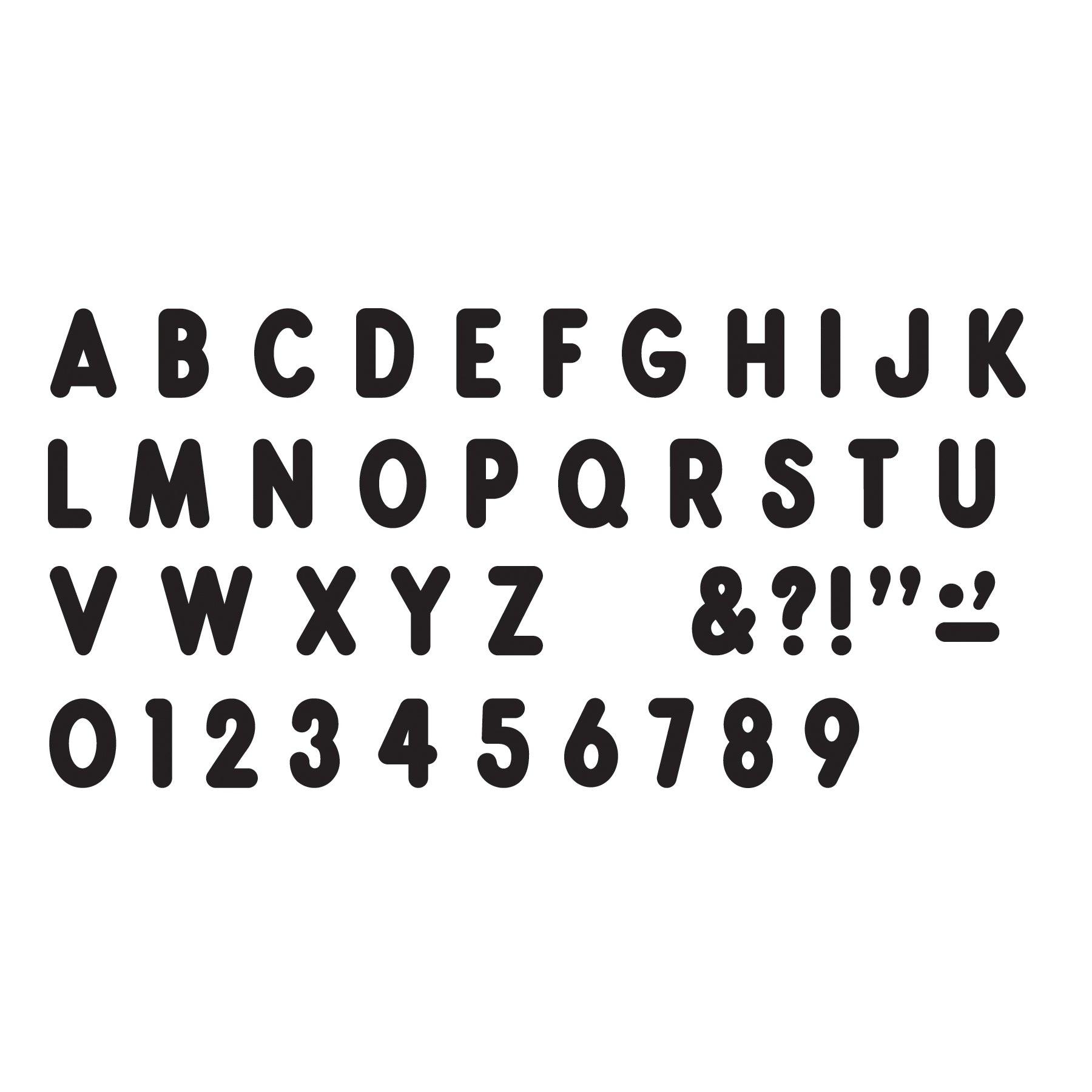 Black 7-Inch Billboard Uppercase (EN/SP) Ready Letters® - Loomini