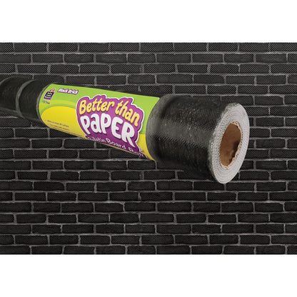 Black Brick Better Than Paper Bulletin Board Roll, 4' x 12', Pack of 4 - Loomini