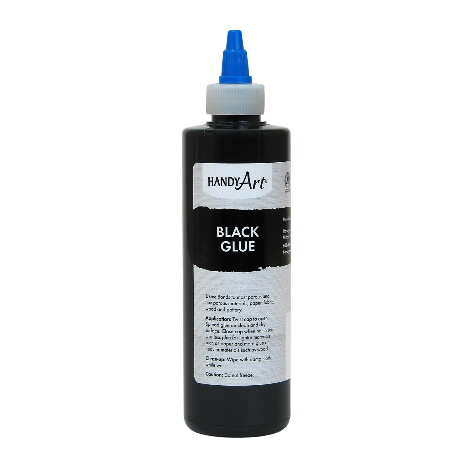 Black Glue, 8 oz., Pack of 6 - Loomini