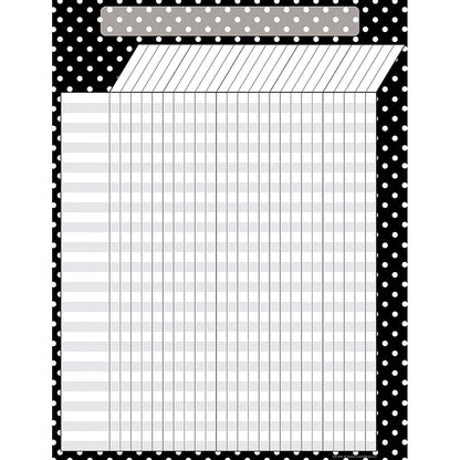 Black Polka Dots Incentive Chart, Pack of 6 - Loomini