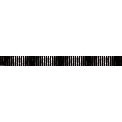 Black With White Pinstripes Straight Border Trim, 35 Feet Per Pack, 6 Packs - Loomini