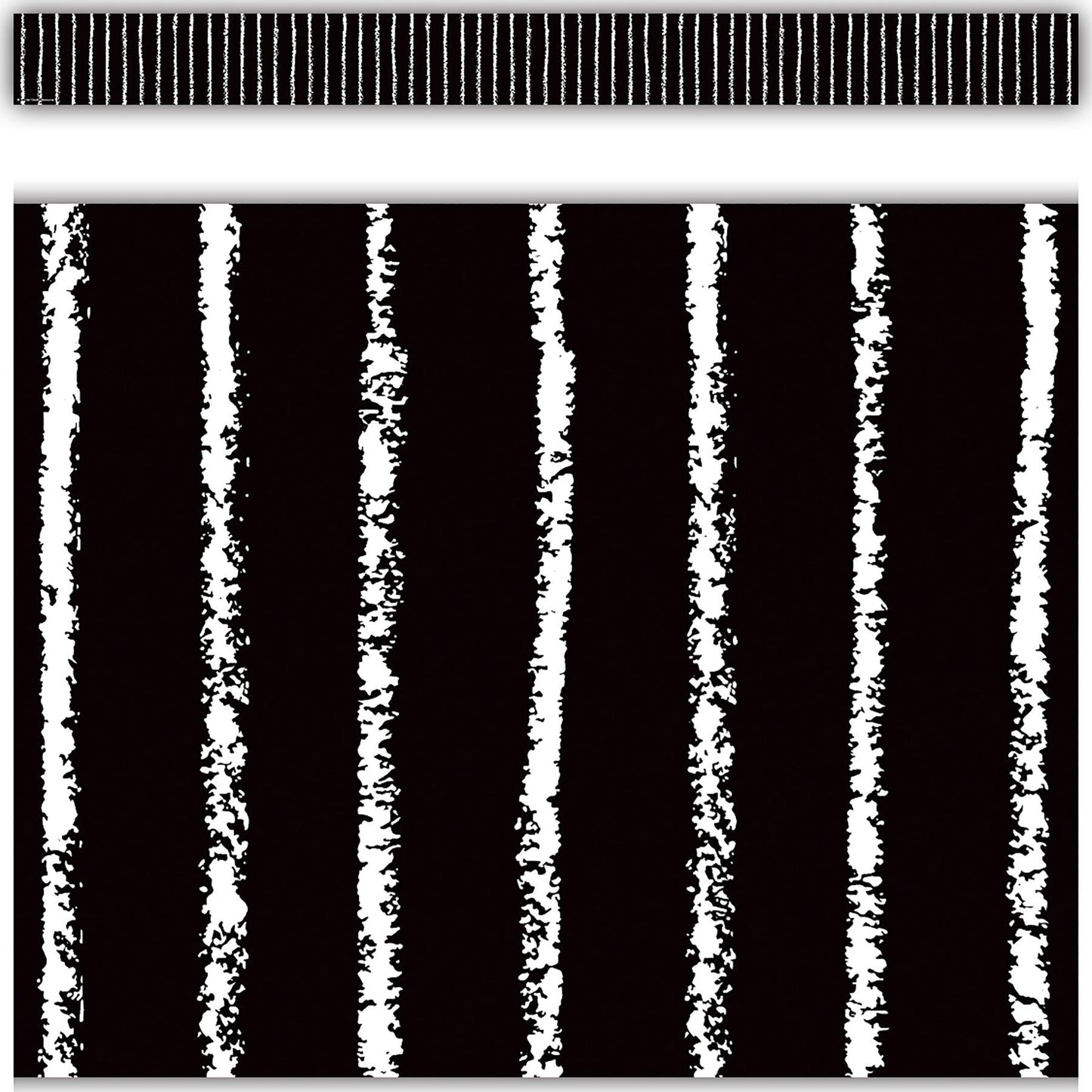 Black With White Pinstripes Straight Border Trim, 35 Feet Per Pack, 6 Packs - Loomini