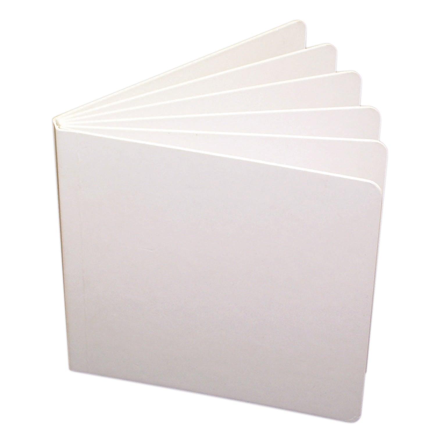 Blank Chunky Board Book, 5" x 5", White, Pack of 6 - Loomini