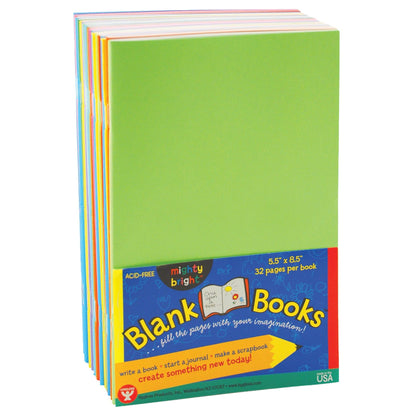 Blank Paperback Books, 5.5" x 8.5", Assorted Colors, 10 Per Pack, 2 Packs - Loomini