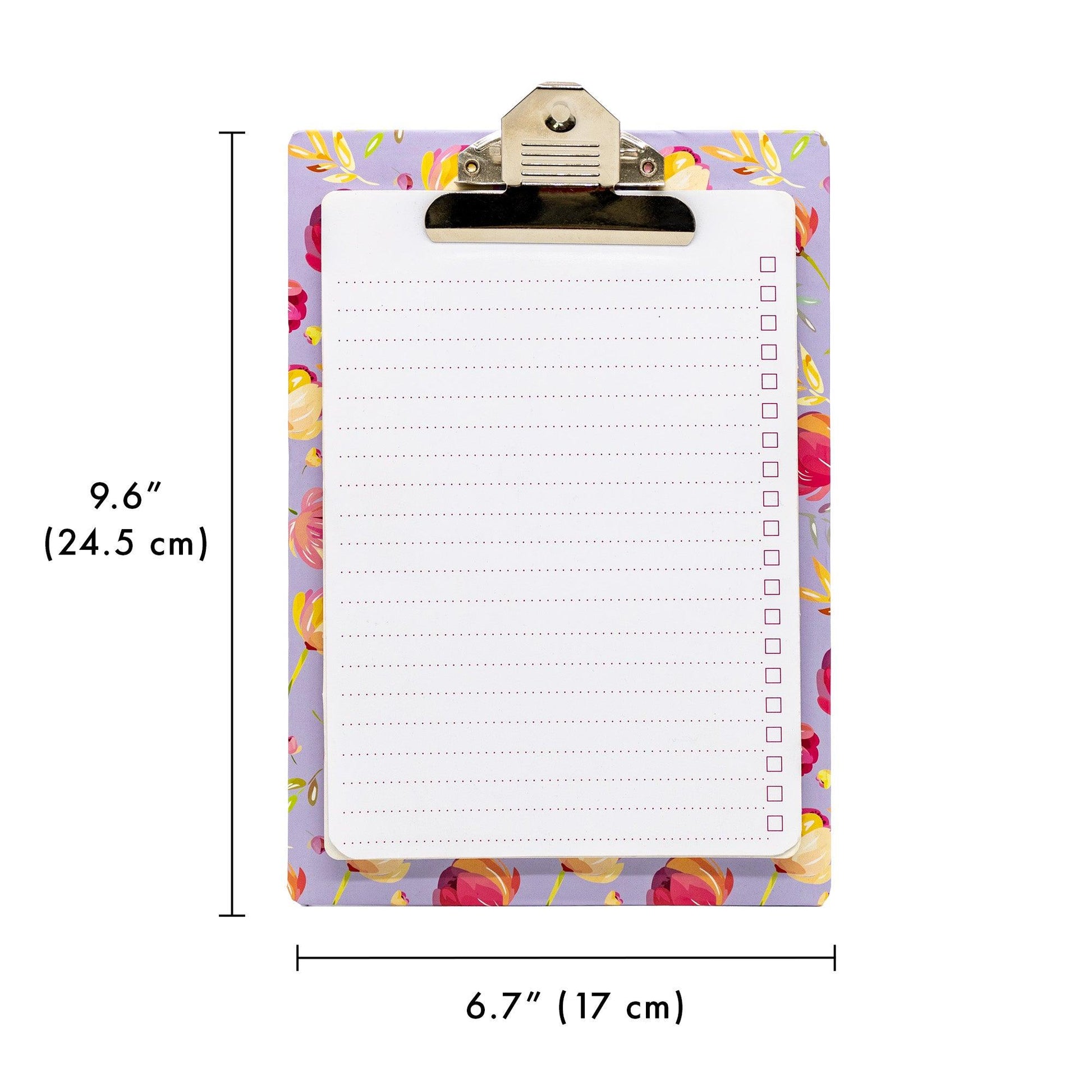 Blossom Clipboard with Pad - Pack 4 - Loomini