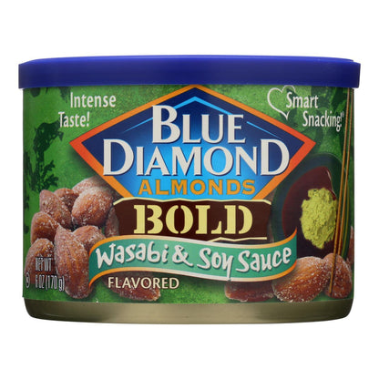 Blue Diamond Bold Wasabi & Soy Almonds - Case Of 12 - 6 Oz - Loomini