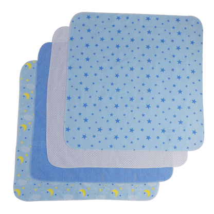 Blue Four Pack Receiving Blanket - Loomini