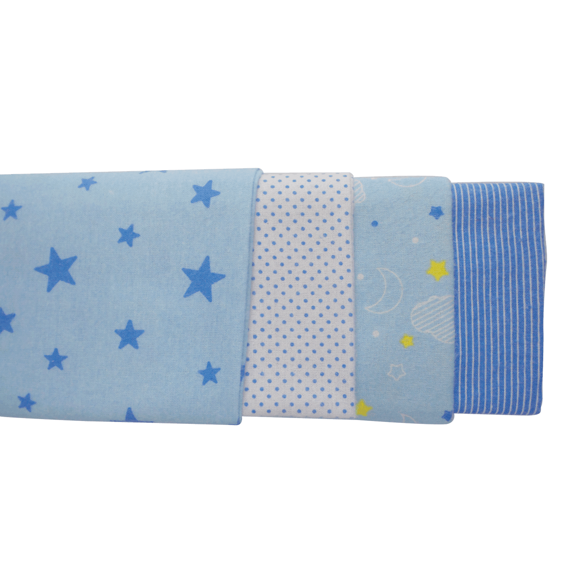 Blue Four Pack Receiving Blanket - Loomini