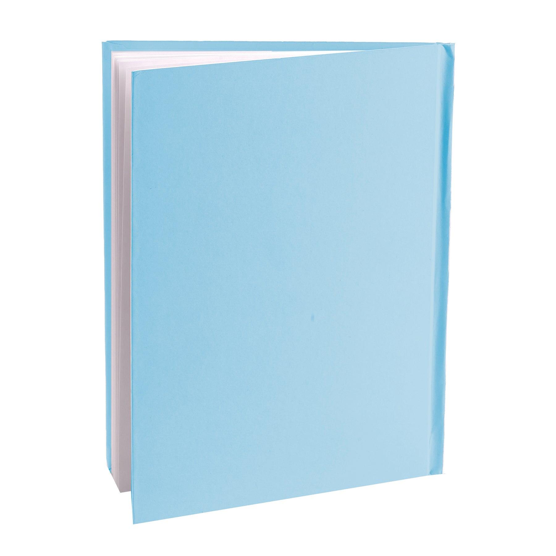 Blue Hardcover Blank Book, White Pages, 11"H x 8-1/2"W Portrait, 14 Sheets/28 Pages, Pack of 6 - Loomini