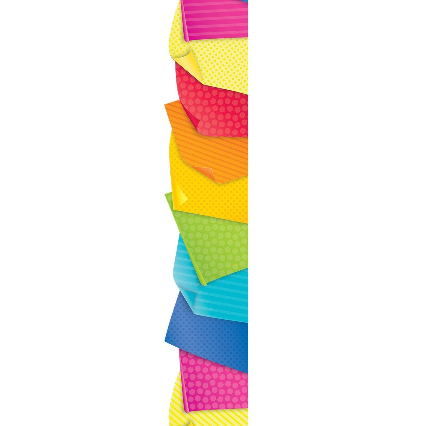 Bold & Bright Sticky Notes EZ Border, 48 Feet Per Pack, 3 Packs - Loomini