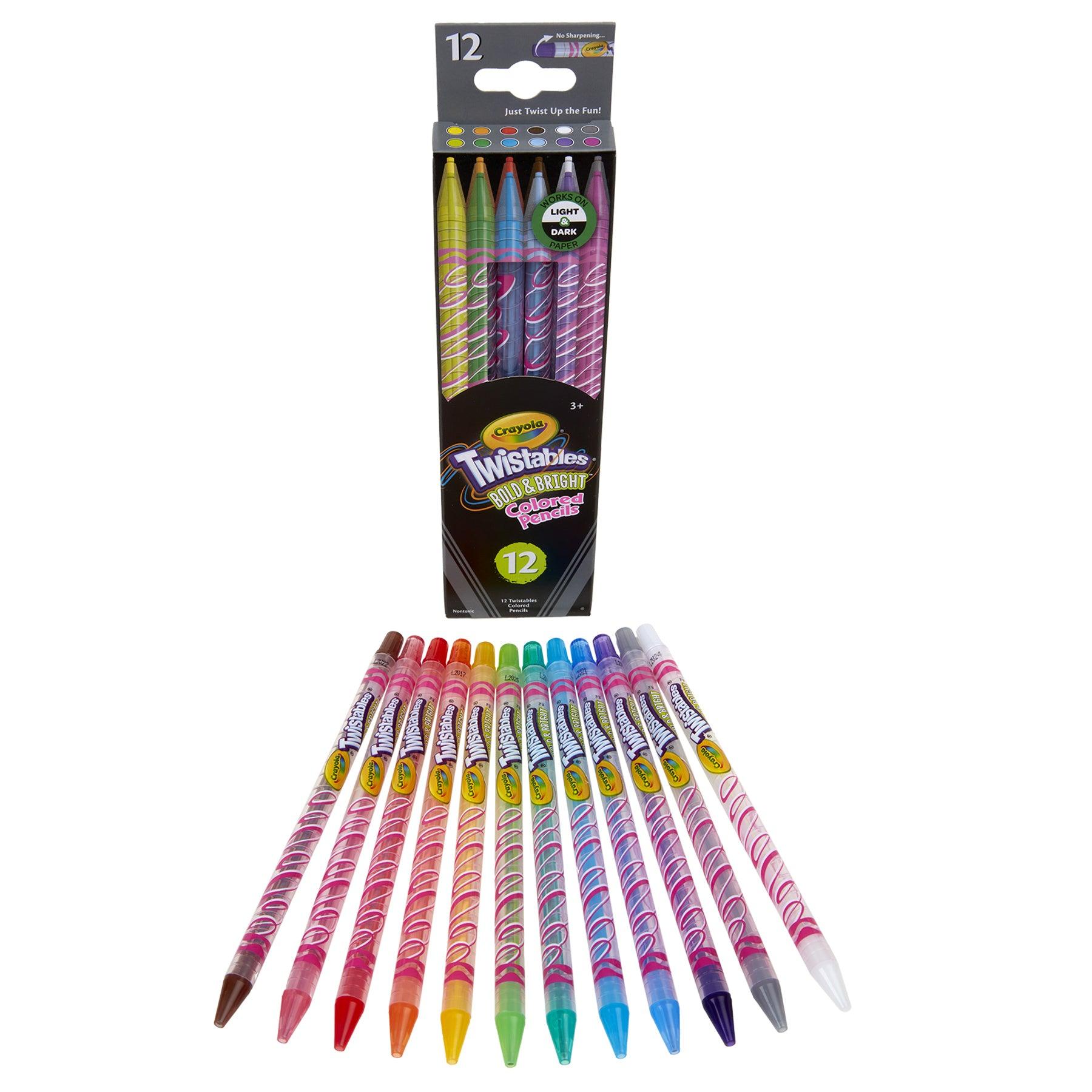 Bold & Bright Twistables Colored Pencils, 12 Per Pack, 3 Packs - Loomini