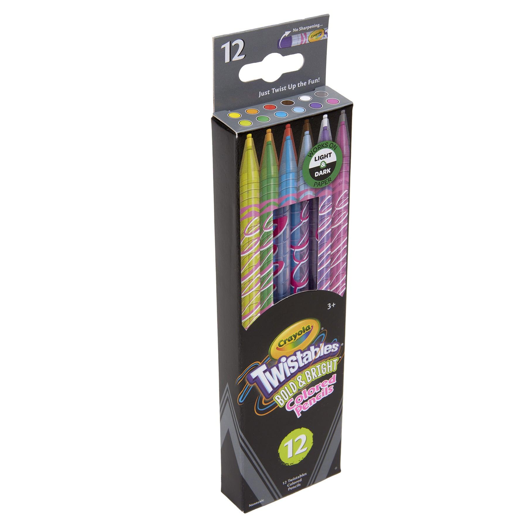 Bold & Bright Twistables Colored Pencils, 12 Per Pack, 3 Packs - Loomini