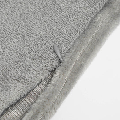 Brentfords Ribbed CorduroybPillow Covers 18x18 4 Pack Soft Jumbo Cord Fleece Sofa Chair Textured Warm Grey - Loomini