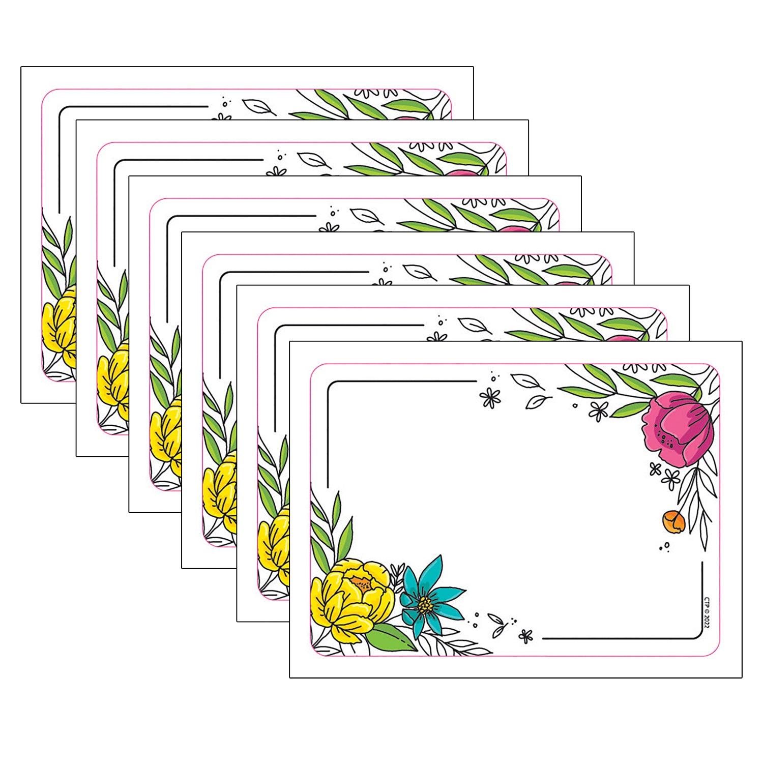 Bright Blooms Doodly Blooms Labels, 36 Per Pack, 6 Packs - Loomini