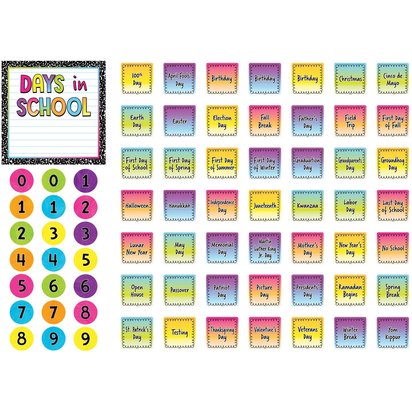 Brights 4Ever Calendar Bulletin Board Set - Loomini