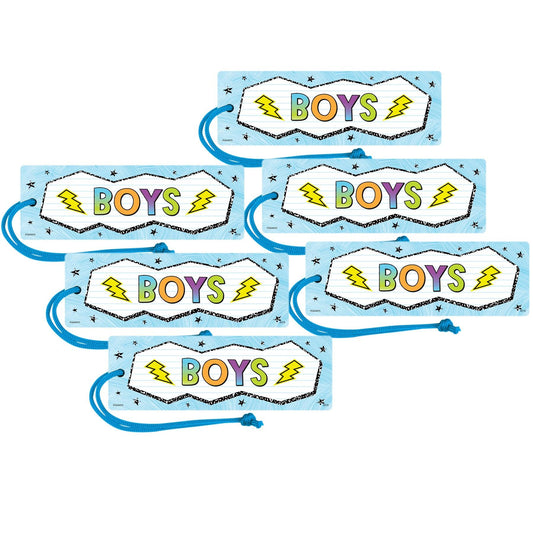 Brights 4Ever Magnetic Boys Pass, Pack of 6 - Loomini