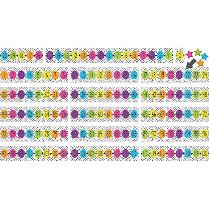 Brights 4Ever Number Line (-20 to 120) Bulletin Board Set - Loomini