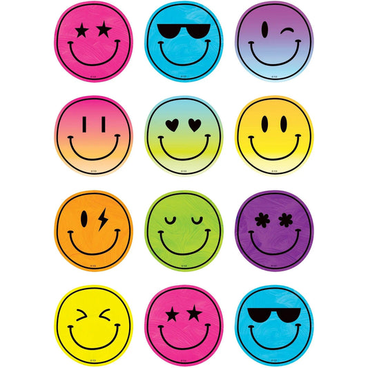 Brights 4Ever Smiley Faces Mini Accents, 36 Per Pack, 6 Packs Teacher Created Resources®