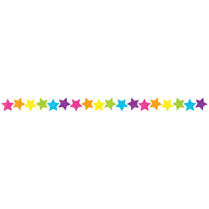 Brights 4Ever Stars Die-Cut Border Trim, 35 Feet Per Pack, 6 Packs - Loomini