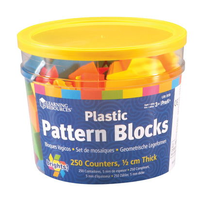 Brights!™ Pattern Blocks, 250 Pieces - Loomini