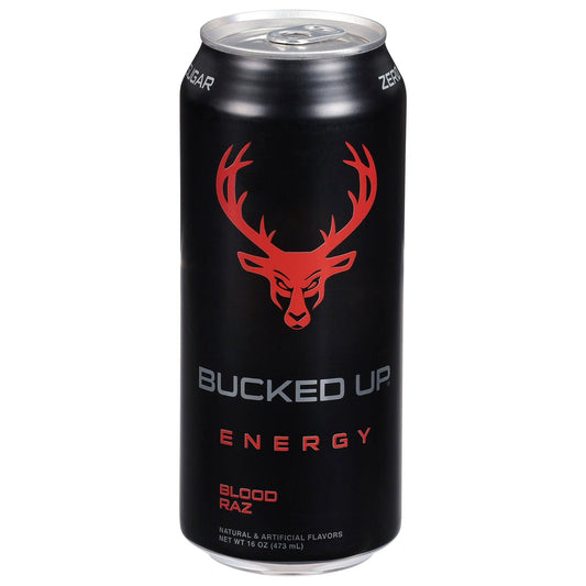 Bucked Up - Energy Drink Blood Raz - Case Of 12-16 Oz - Loomini