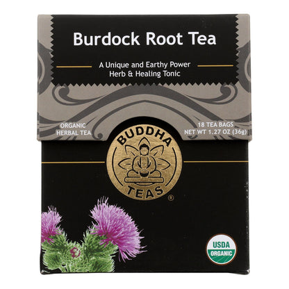 Buddha Teas - Organic Tea - Burdock Root - Case Of 6 - 18 Count - Loomini