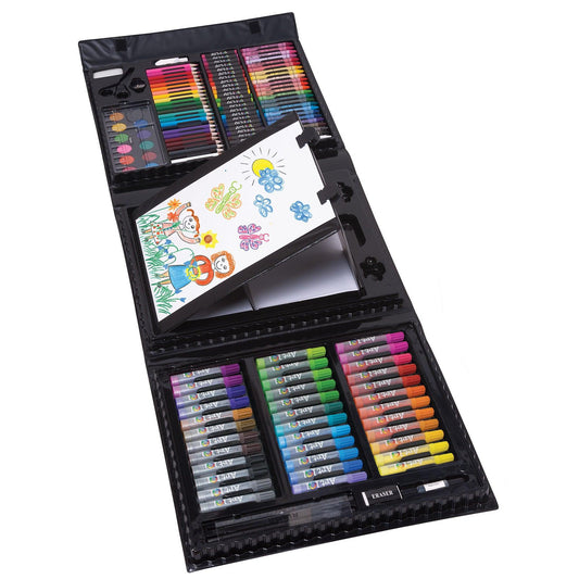 Budding Artist Pop-Up Easel 150 Piece Doodle & Color Art Set - Loomini