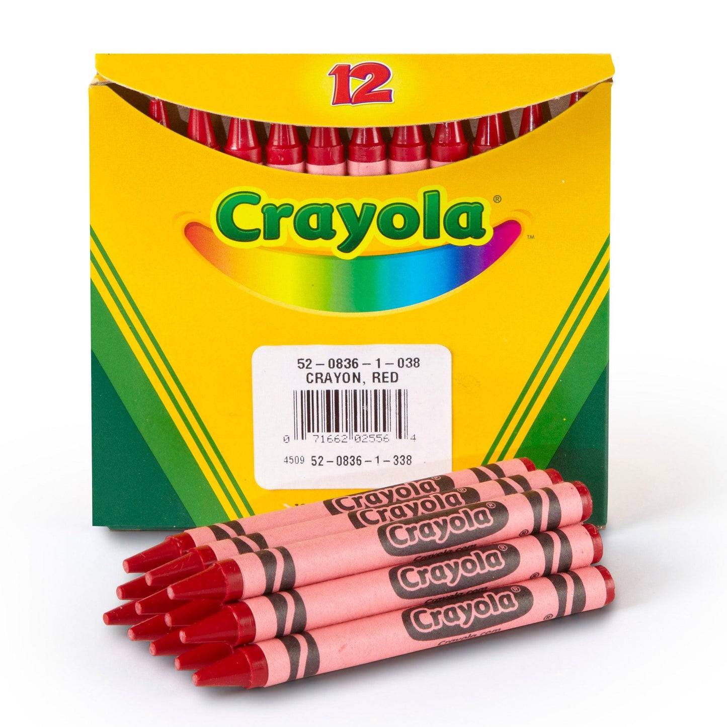 Bulk Crayons, Red, Regular Size, 12 Per Box, 12 Boxes - Loomini