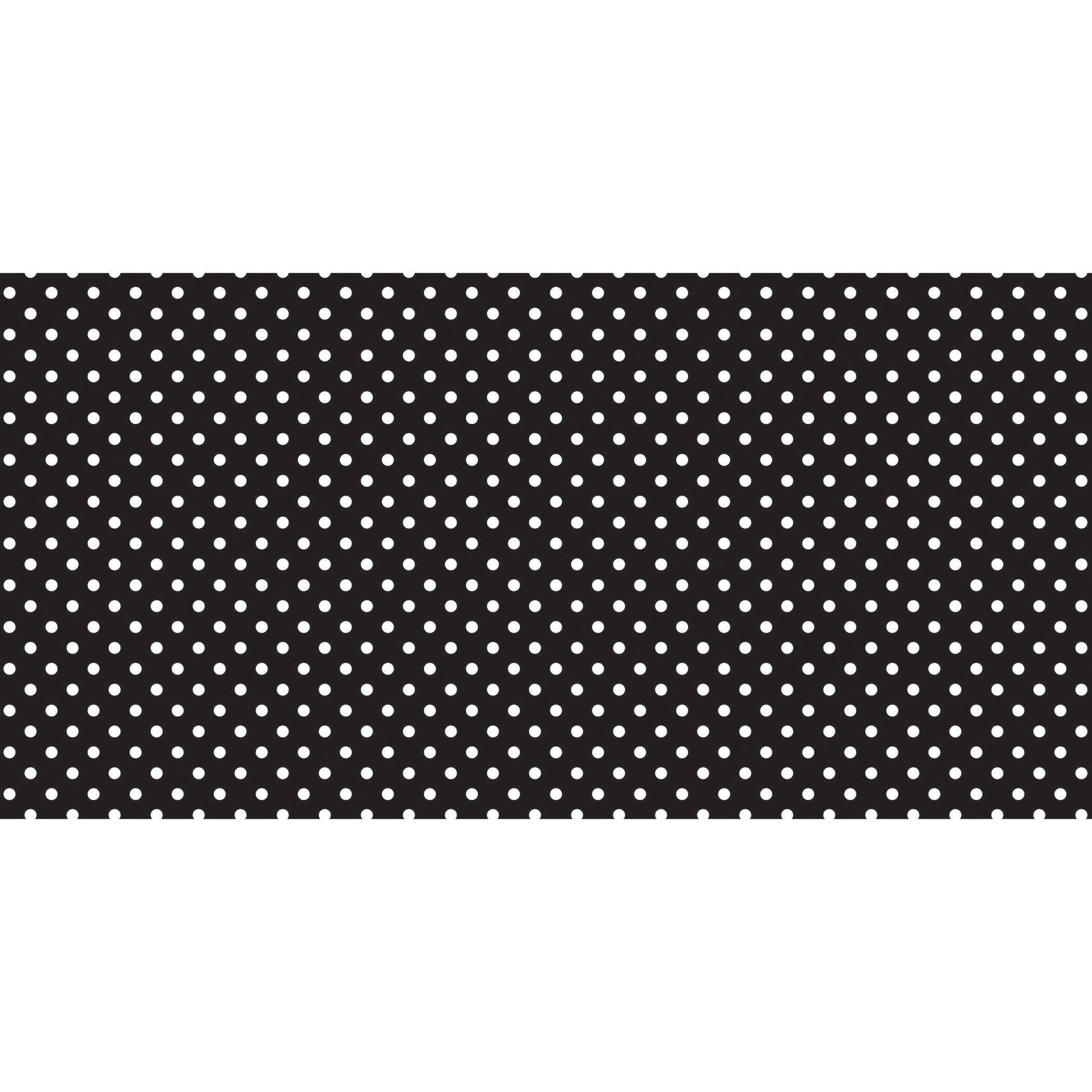 Bulletin Board Art Paper, Classic Dots-Black & White, 48" x 50', 1 Roll - Loomini