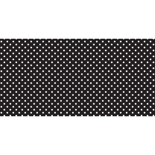 Bulletin Board Art Paper, Classic Dots-Black & White, 48" x 50', 1 Roll - Loomini