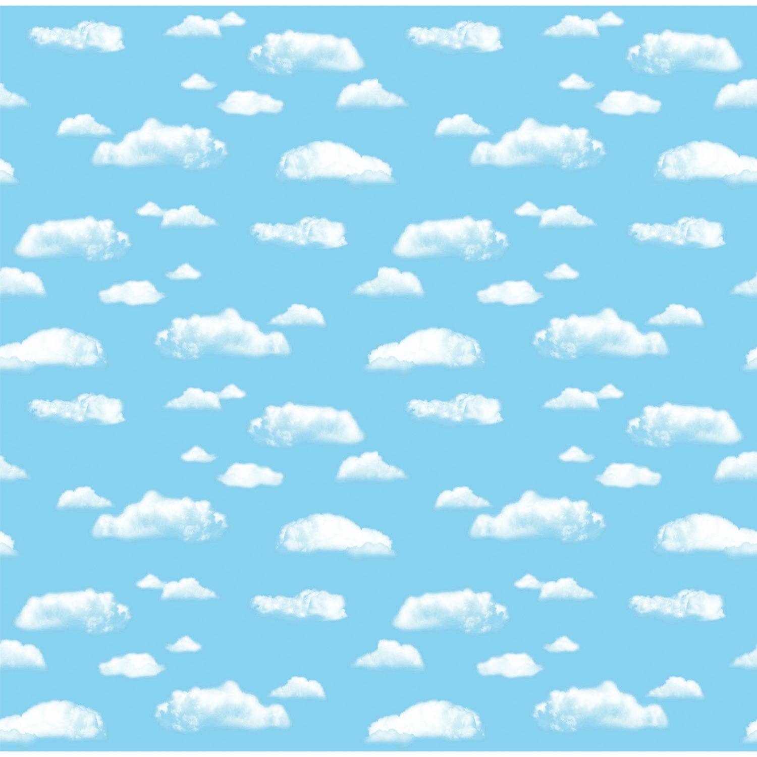 Bulletin Board Art Paper, Clouds, 48" x 50', 1 Roll - Loomini