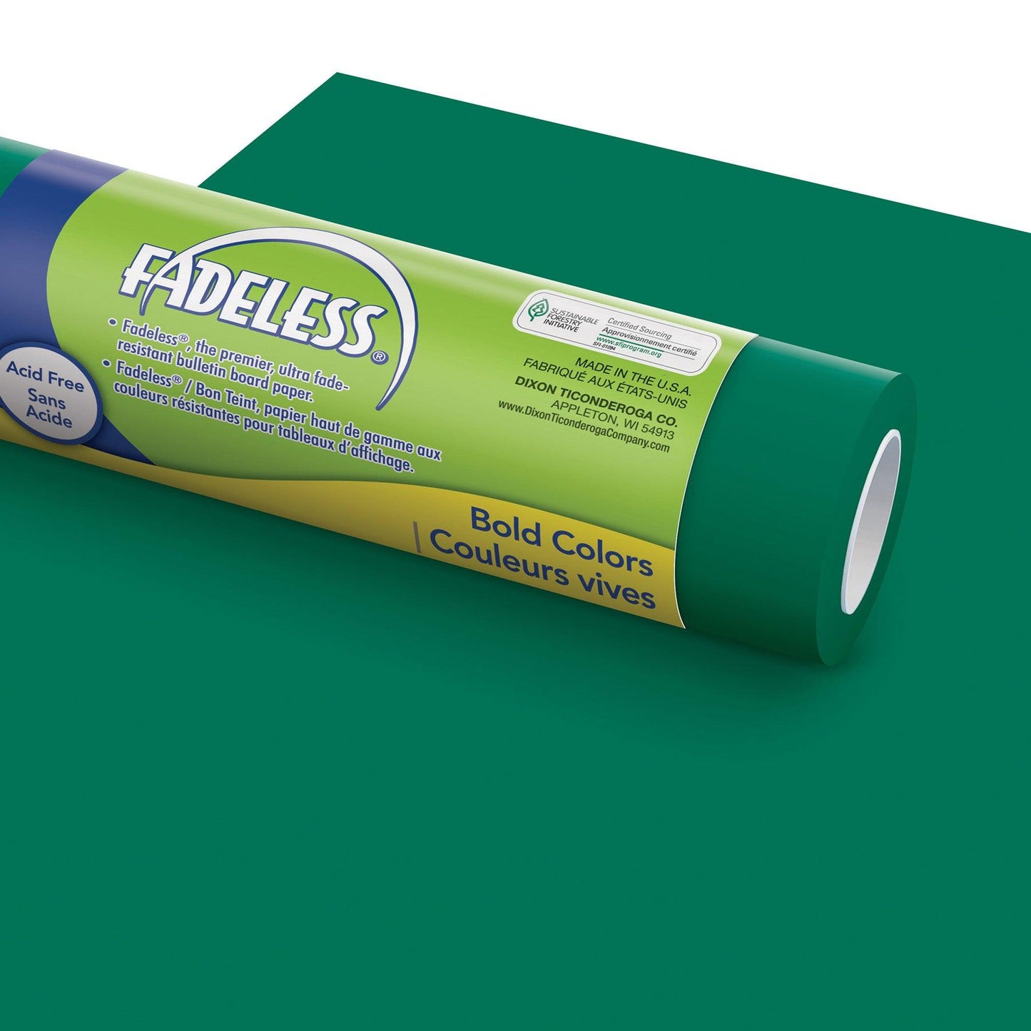 Bulletin Board Art Paper, Emerald, 48" x 12', 4 Rolls - Loomini