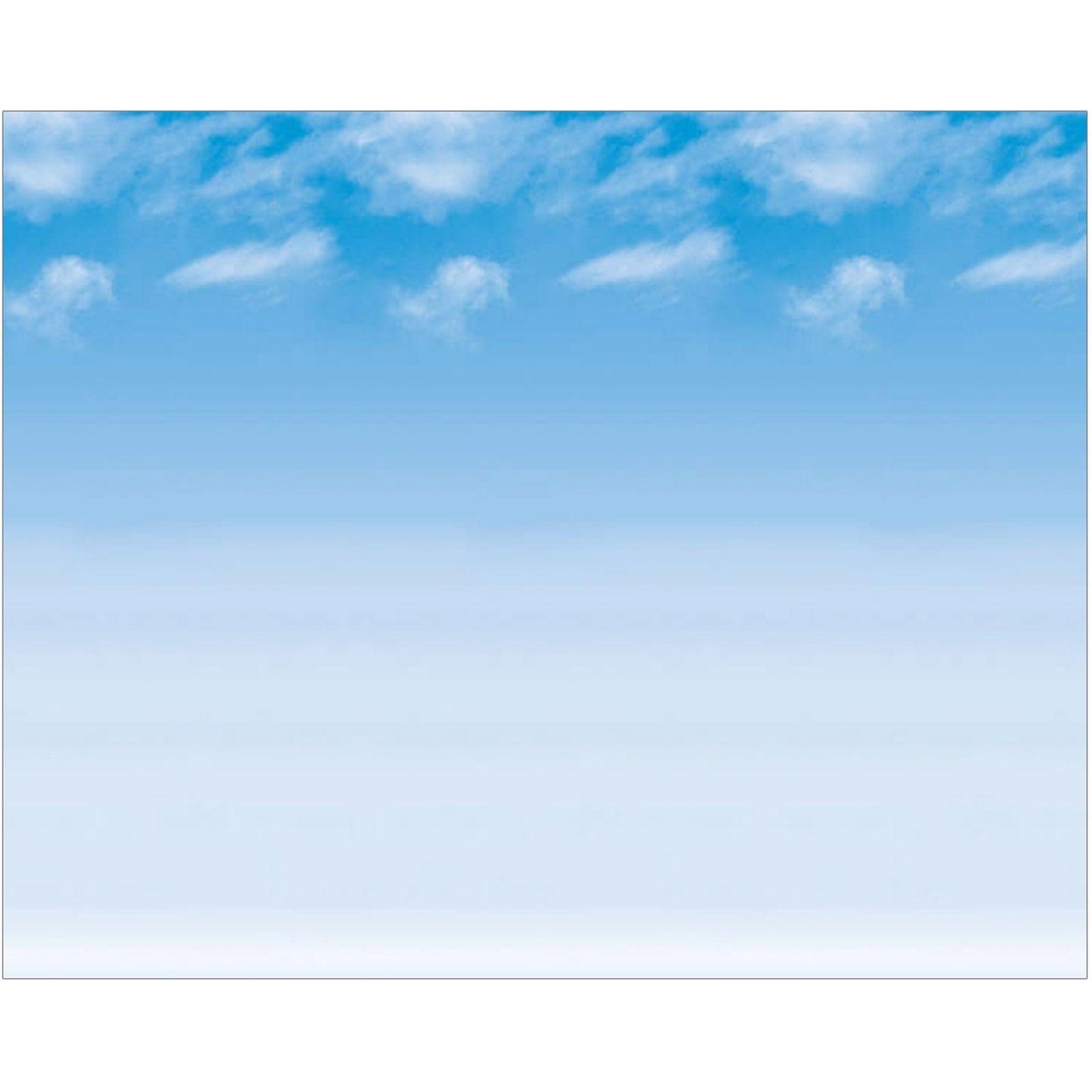 Bulletin Board Art Paper, Wispy Clouds, 48" x 12', 4 Rolls - Loomini