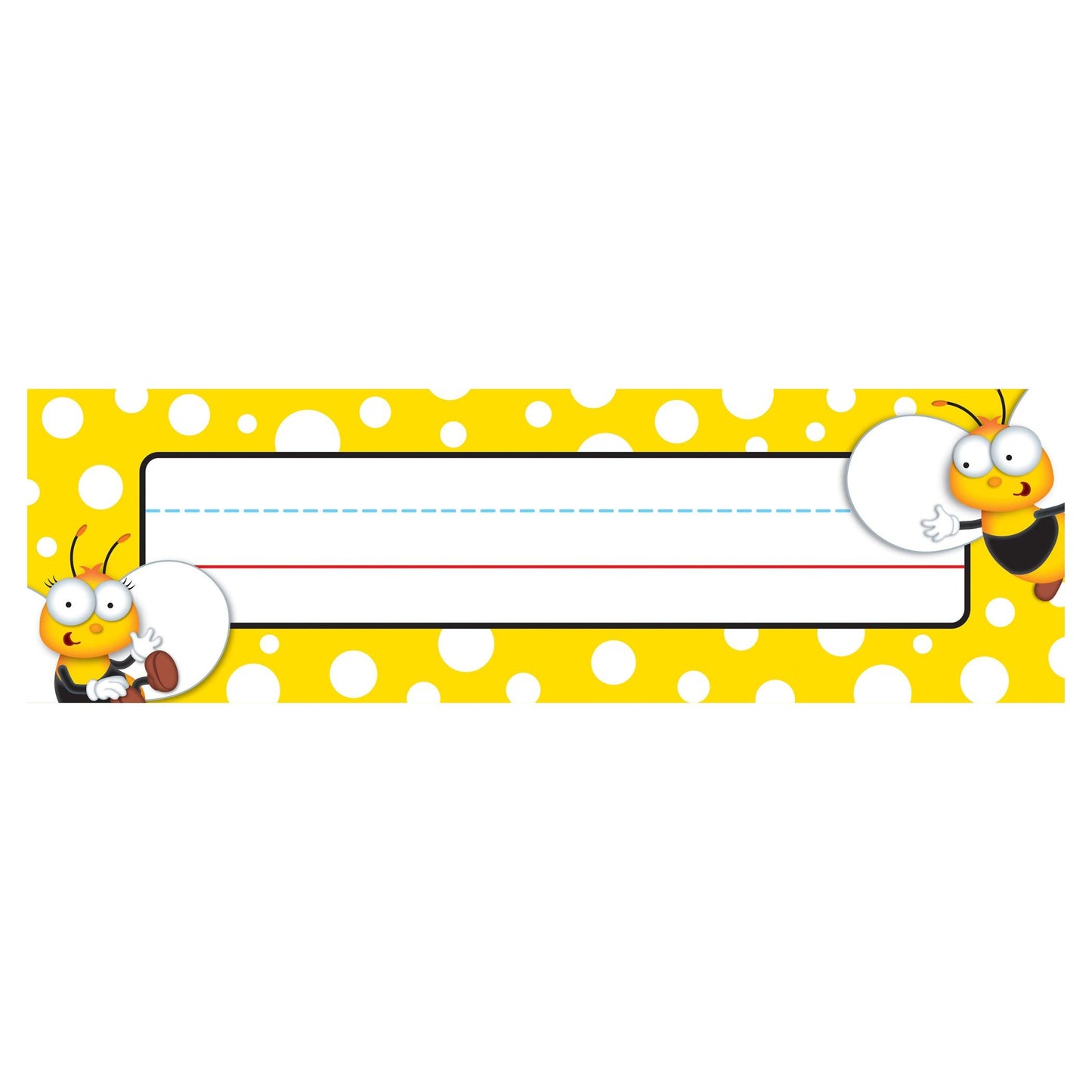 Buzz-Worthy Bees Nameplates, Grades PK-5, 36 Per Pack, 6 Packs - Loomini