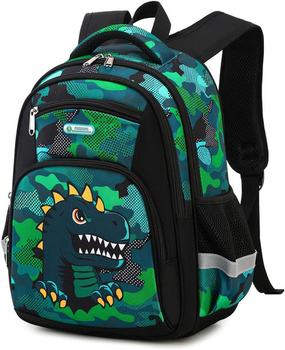 Backpack for Boys Girls School Bookbags,Kindergarten Elementary Middle School Lightweight Waterproof Multifunctional Large Capacity for Backpack (16 Inch Dinosaur Fun Prints)