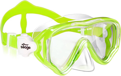 Kids Swim Goggles Snorkel Diving Mask for Youth(5-15), Anti-Fog 180° Clear View