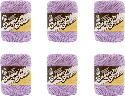 Sugar 'N Cream the Original Solid Yarn, 2.5Oz, Medium 4 Gauge, 100% Cotton - Ecru - Machine Wash & Dry