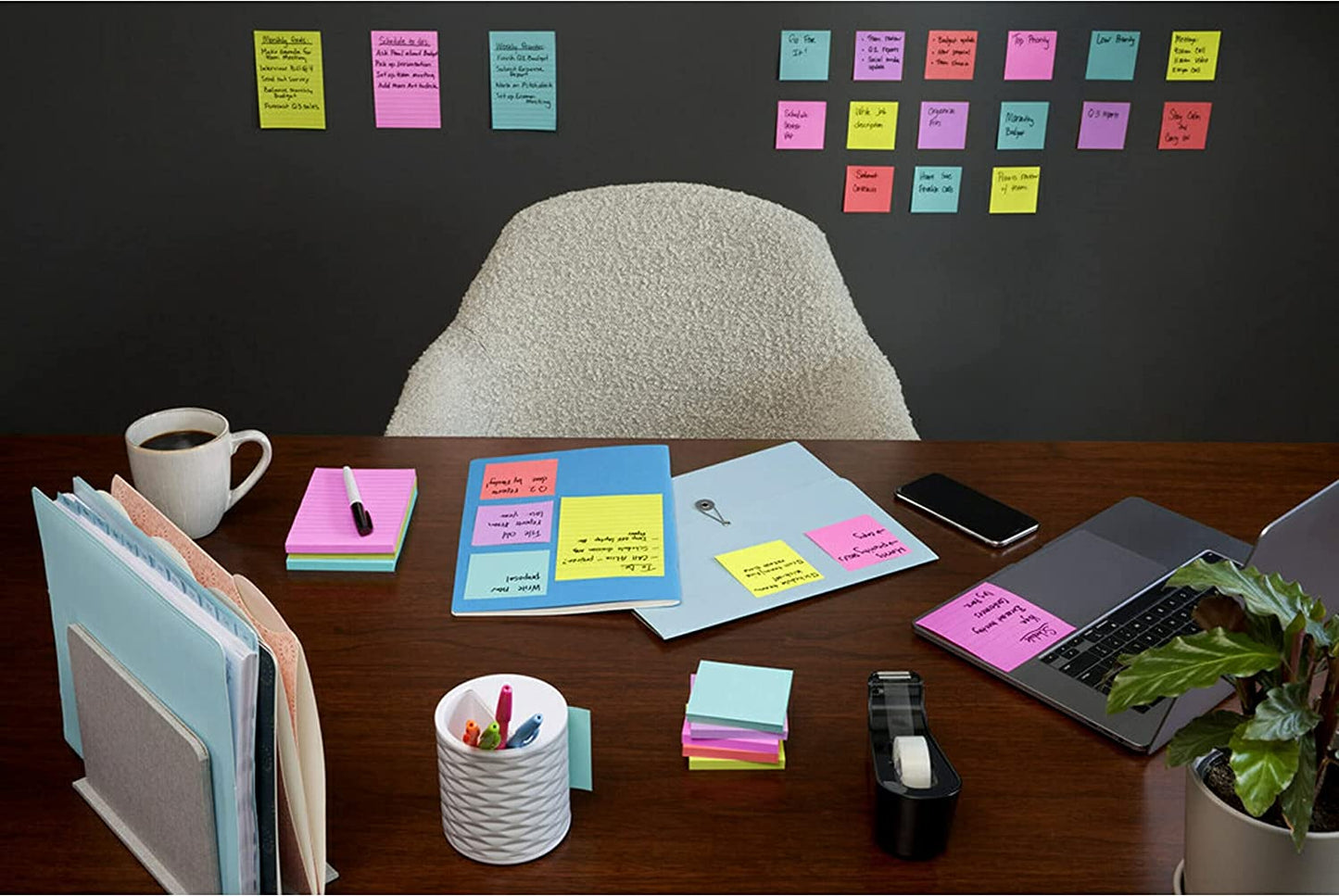 Super Sticky Notes, 76.2 Mm X 76.2 Mm, 24 Pads, 2X the Sticking Power, Supernova Neons, Bright Colors, Recyclable