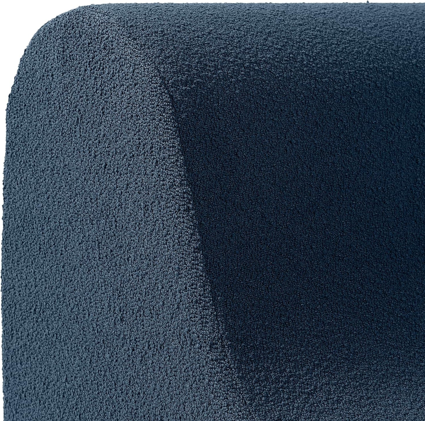 Uptown Modern Armless Accent Chair, Boucle Navy