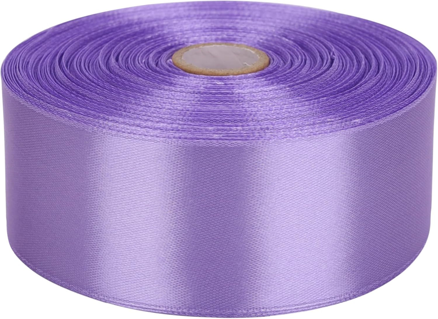 1-1/2 Inch Coral Purple Satin Ribbon 50 Yards Solid Fabric Ribbons Roll for Wedding Invitations, Bridal Bouquets, Sewing, Party Decorations, Gift Wrapping and More