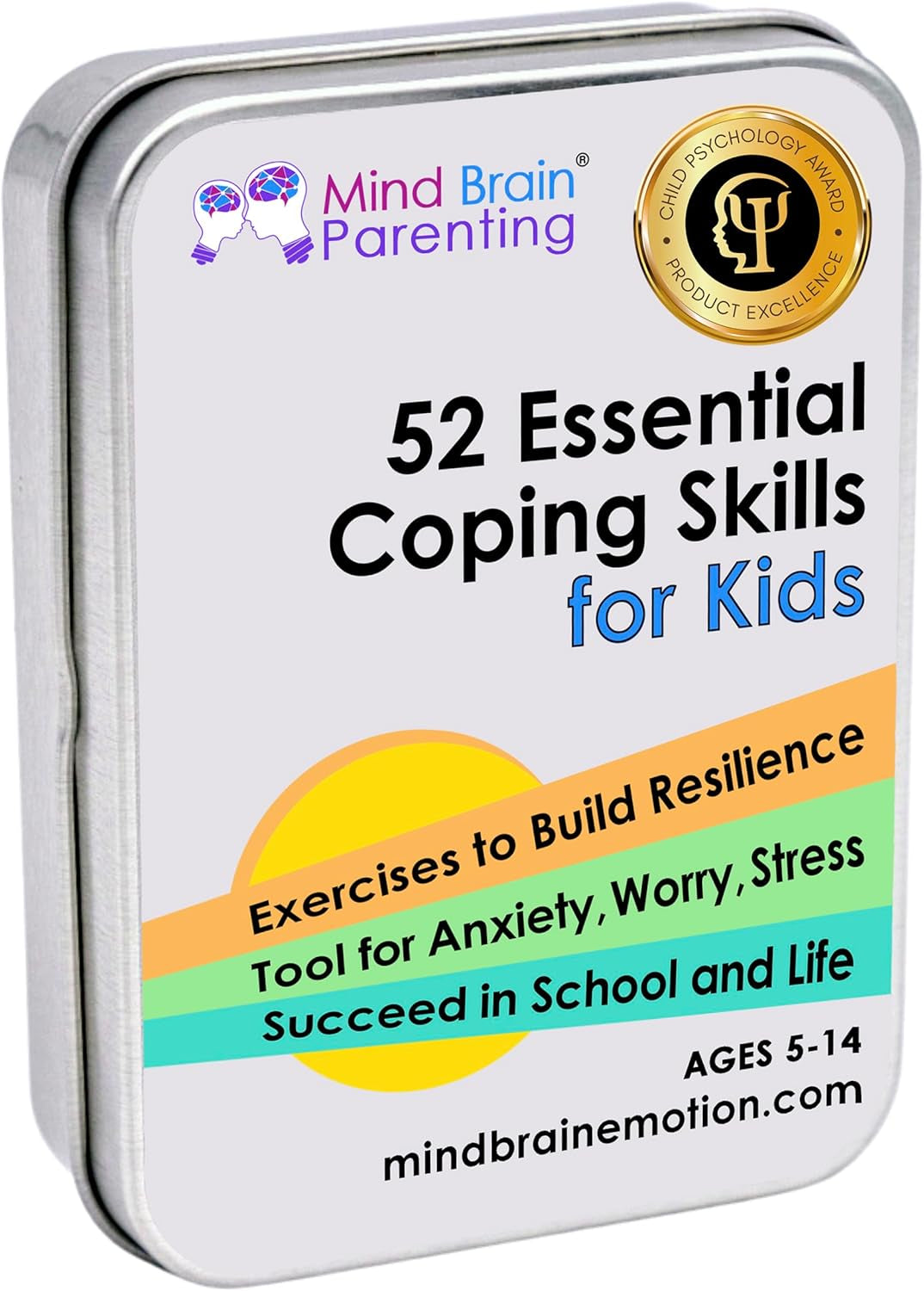 52 Essential Coping Skills for Kids: Mindfulness CBT Cards for Stress, Anxiety, Anger, Executive Functioning, Coping Strategies for Anxious Generation, Family, School Therapy Game