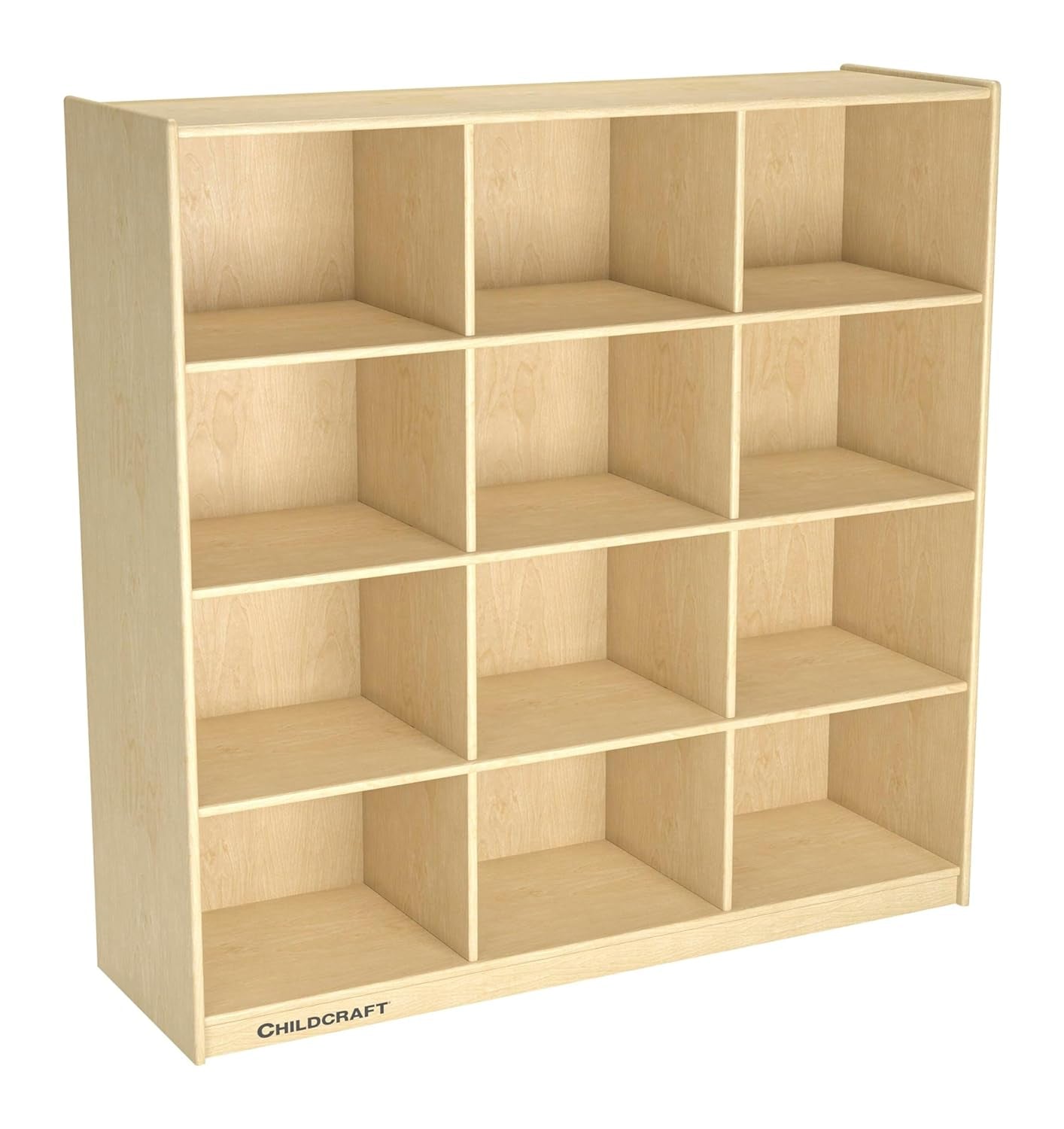 1448794 Mobile Storage Locker with 12-Cubby, Wood, 47-3/4" X 15" X 48", Natural Wood Tone