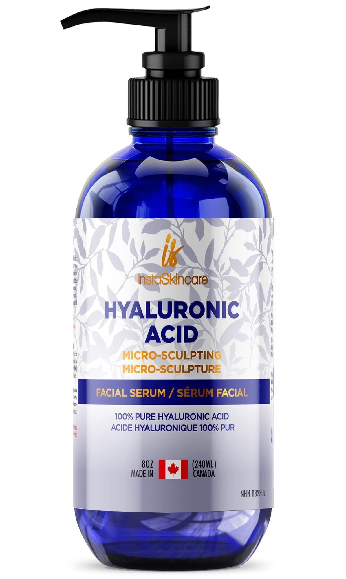 Big Bottle Pure Hyaluronic Acid Serum for Face (8 Oz)   Serum for Skin and Lips