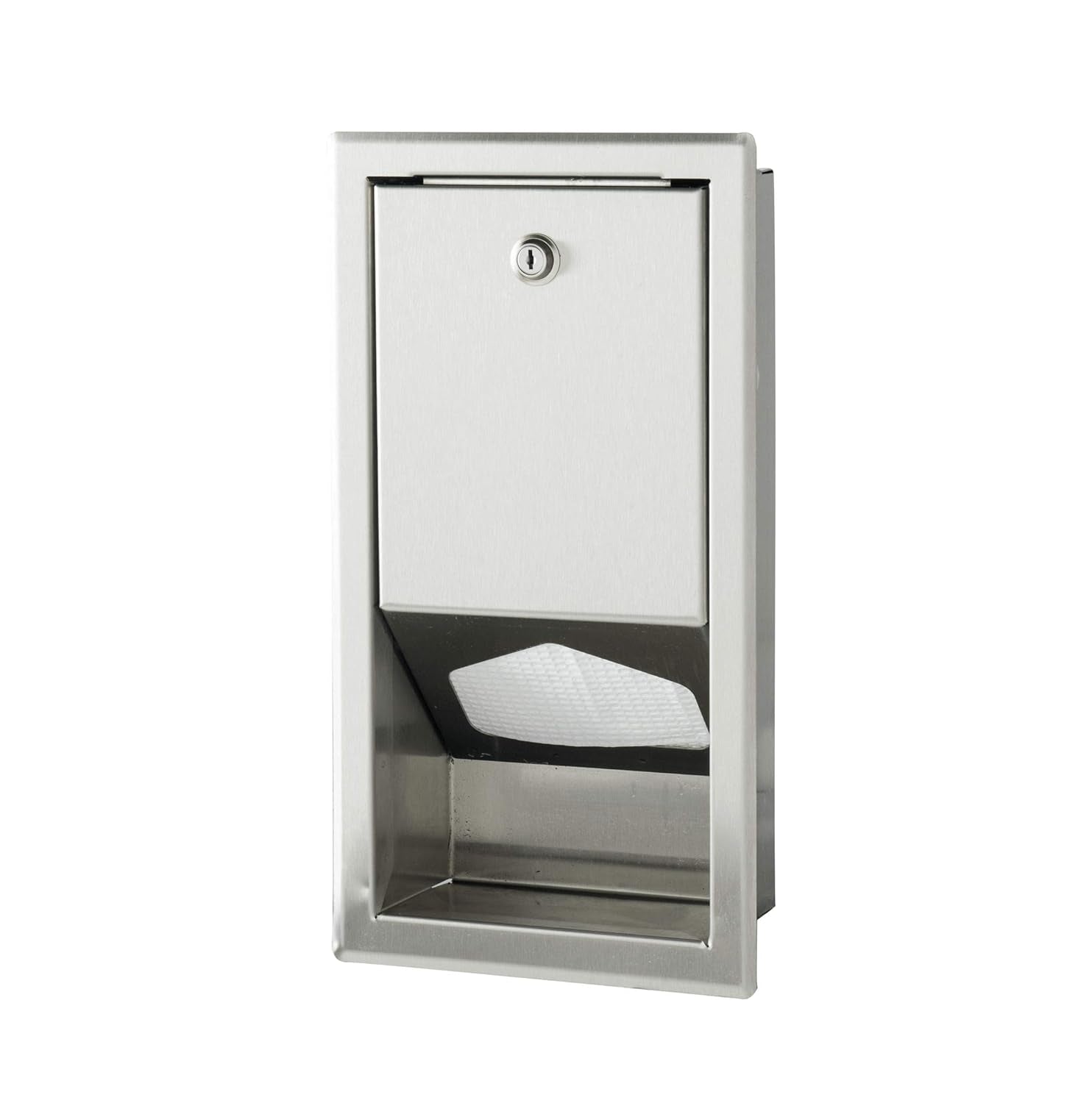 Wall Mounted Paper Liner Dispenser for Baby Changing Stations in Commercial Restrooms, Easy to Install, Meets All Safety Standards in USA, Canada & Europe (Stainless Steel)